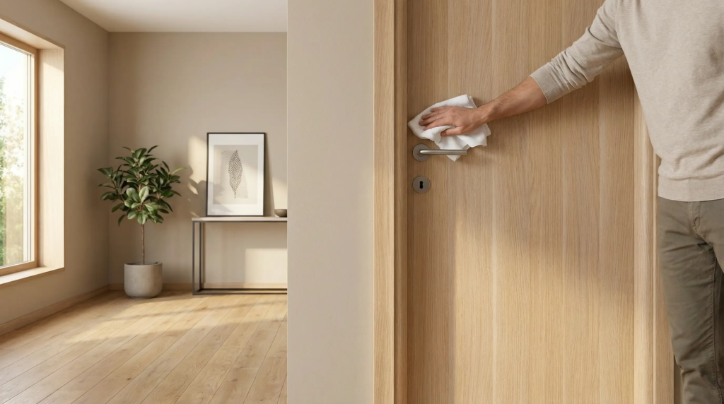 Održavanje sobnih vrata prema materijalima u modernom stanu
