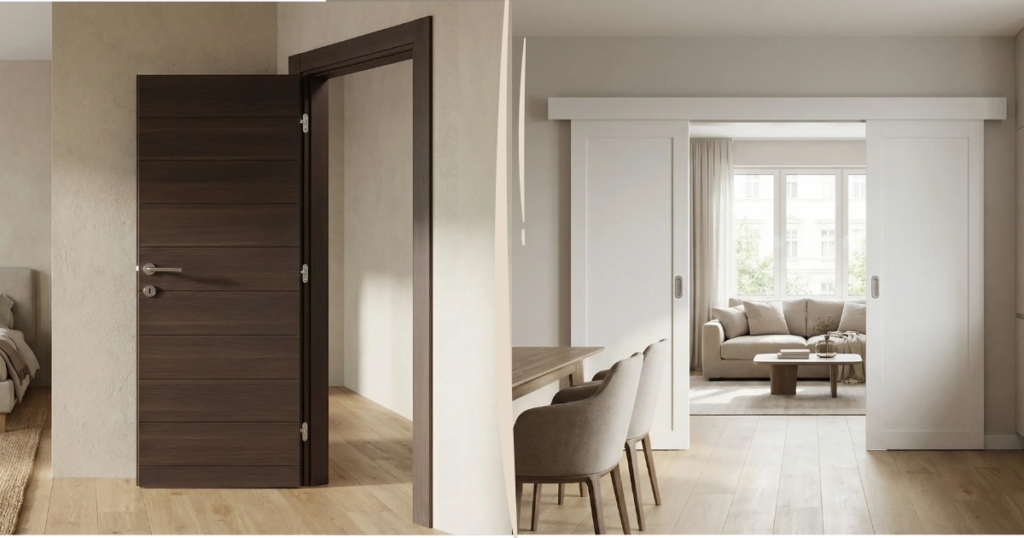 Krilna i klizna sobna vrata u modernom enterijeru