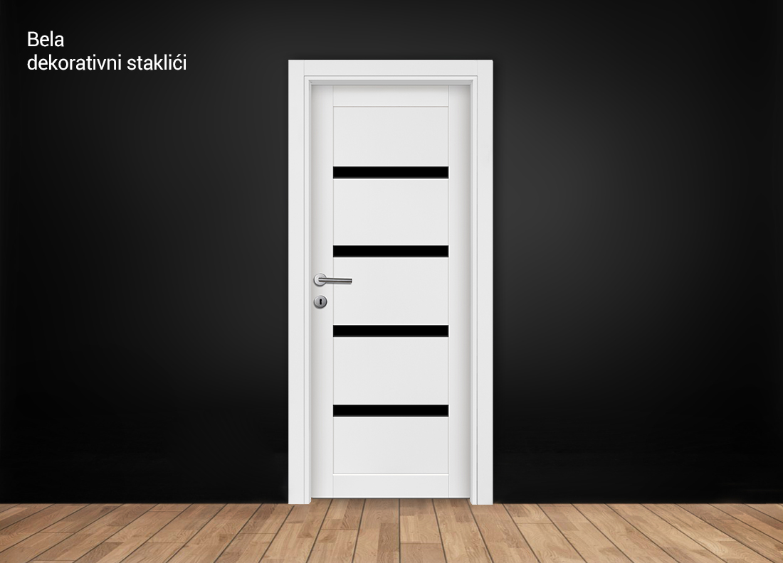 Premium S horizontalni crni staklici bela