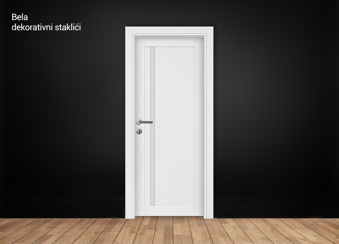 Premium S vertikalni beli staklici bela