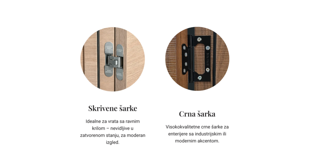 Šarke kod sobnih vrata – detalji konstrukcije
